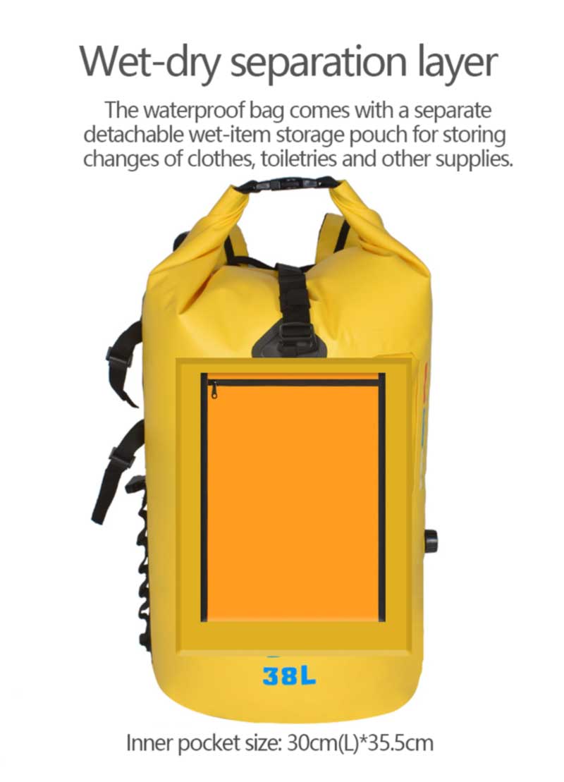 removable waterproof inner wet bag