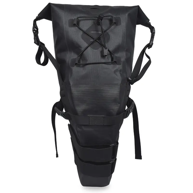 Roll Top Closure ပါသော ရေစိုခံ စက်ဘီးစီး Saddle အိတ်