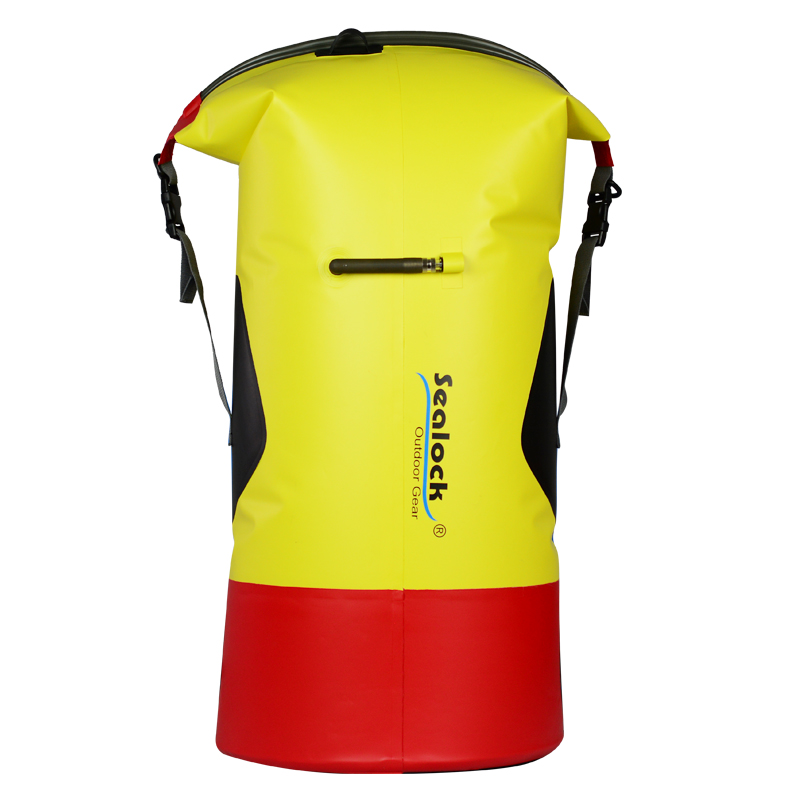 ရေစိုခံ အခြောက်ခံ ကျောပိုးအိတ် Airtight Zipper နှင့် Kayaking အတွက် Air Valve
